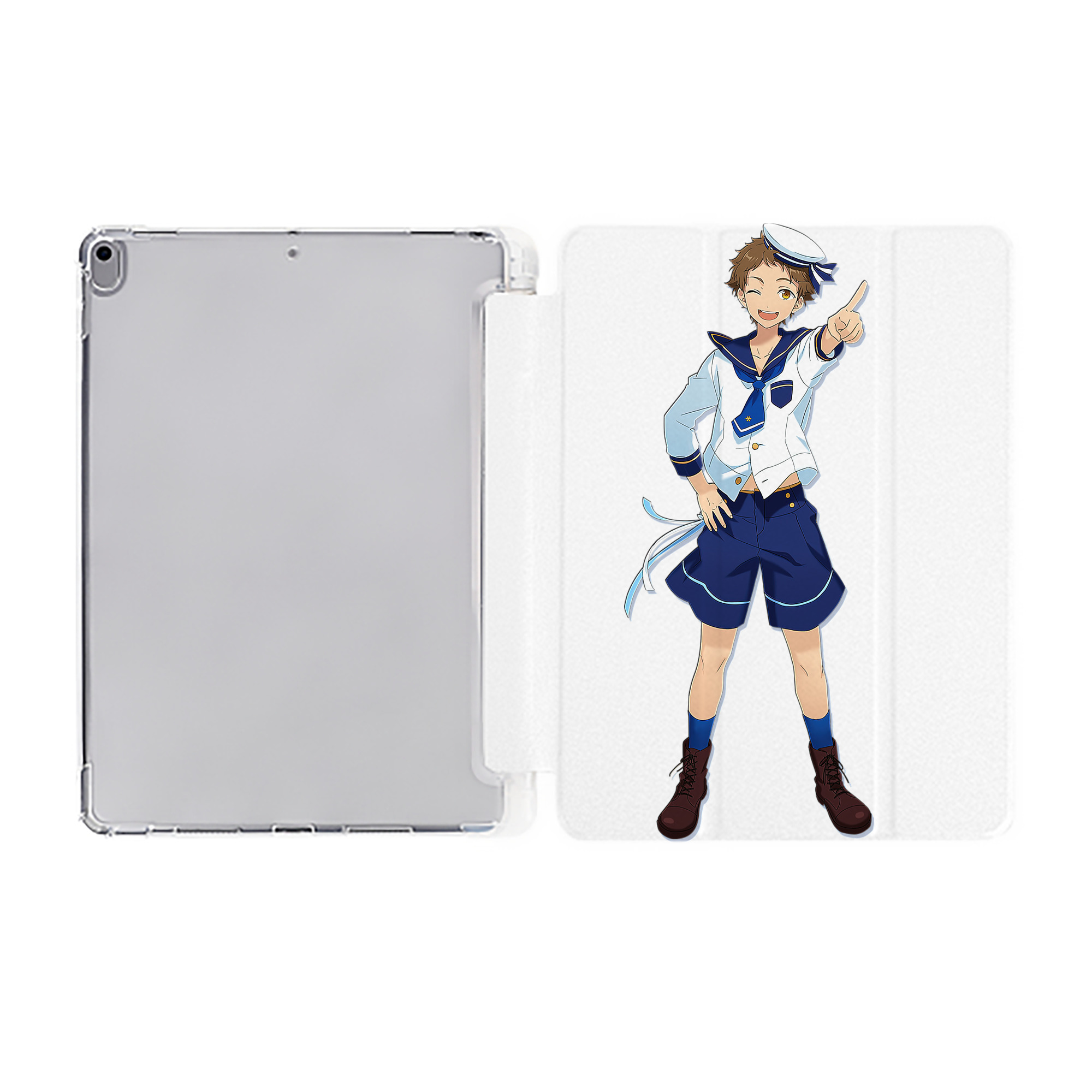 （画像用） あんさんぶるスターズ! Ensemble Stars IPad ケース ペン収納付き 三つ折りスタンド PUレザー×シリコン 対応機種9.5/10.5/10.9インチ